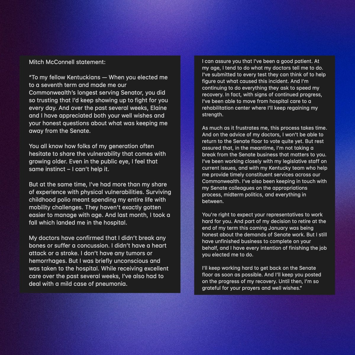 Mitch McConnell alive statement photo (photo 2 of 2)