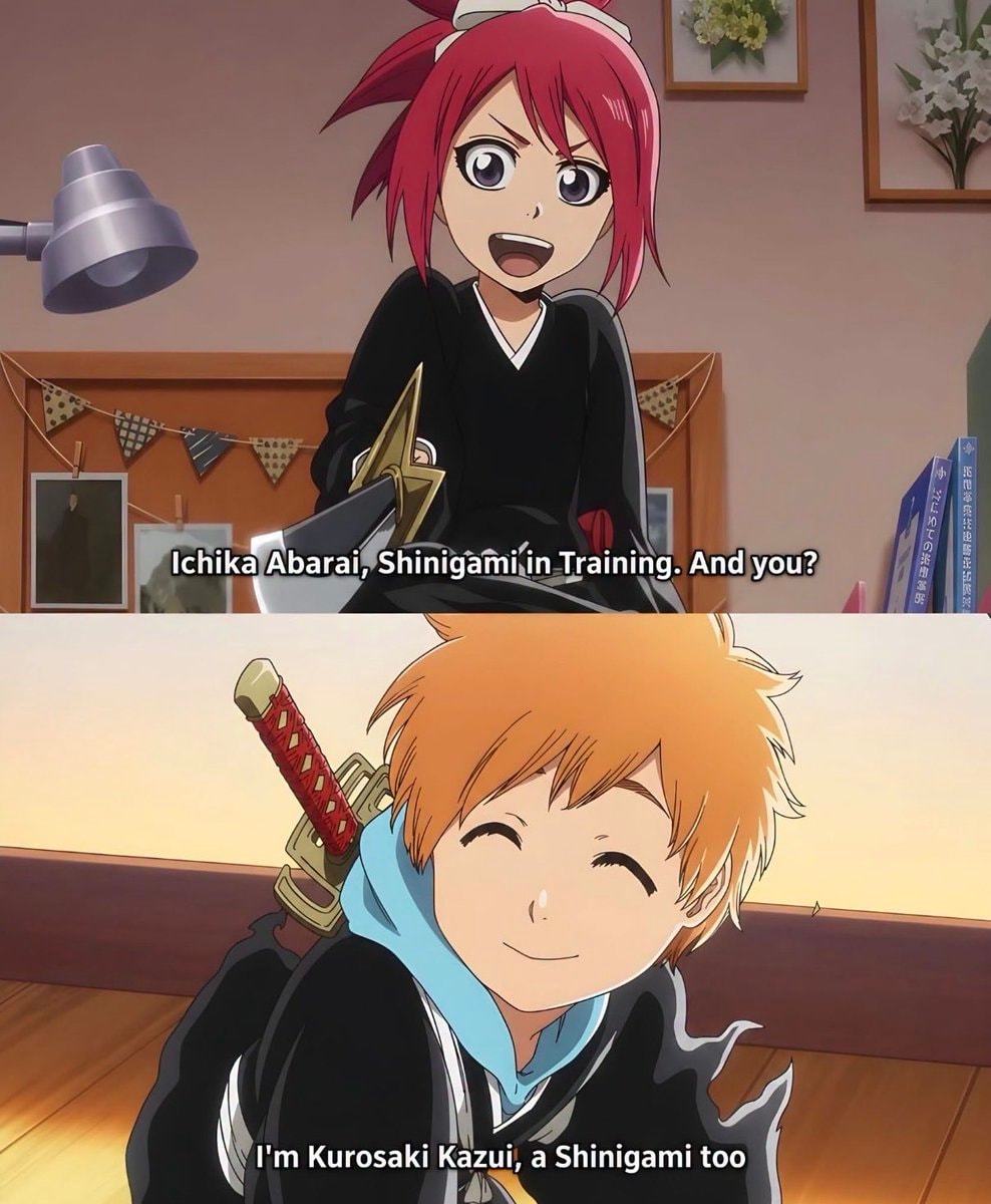 Ichigo's son and Rukia's daughter