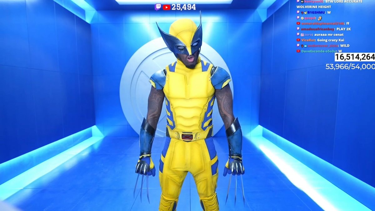 Kai Cenat Wolverine Marathon reveal
