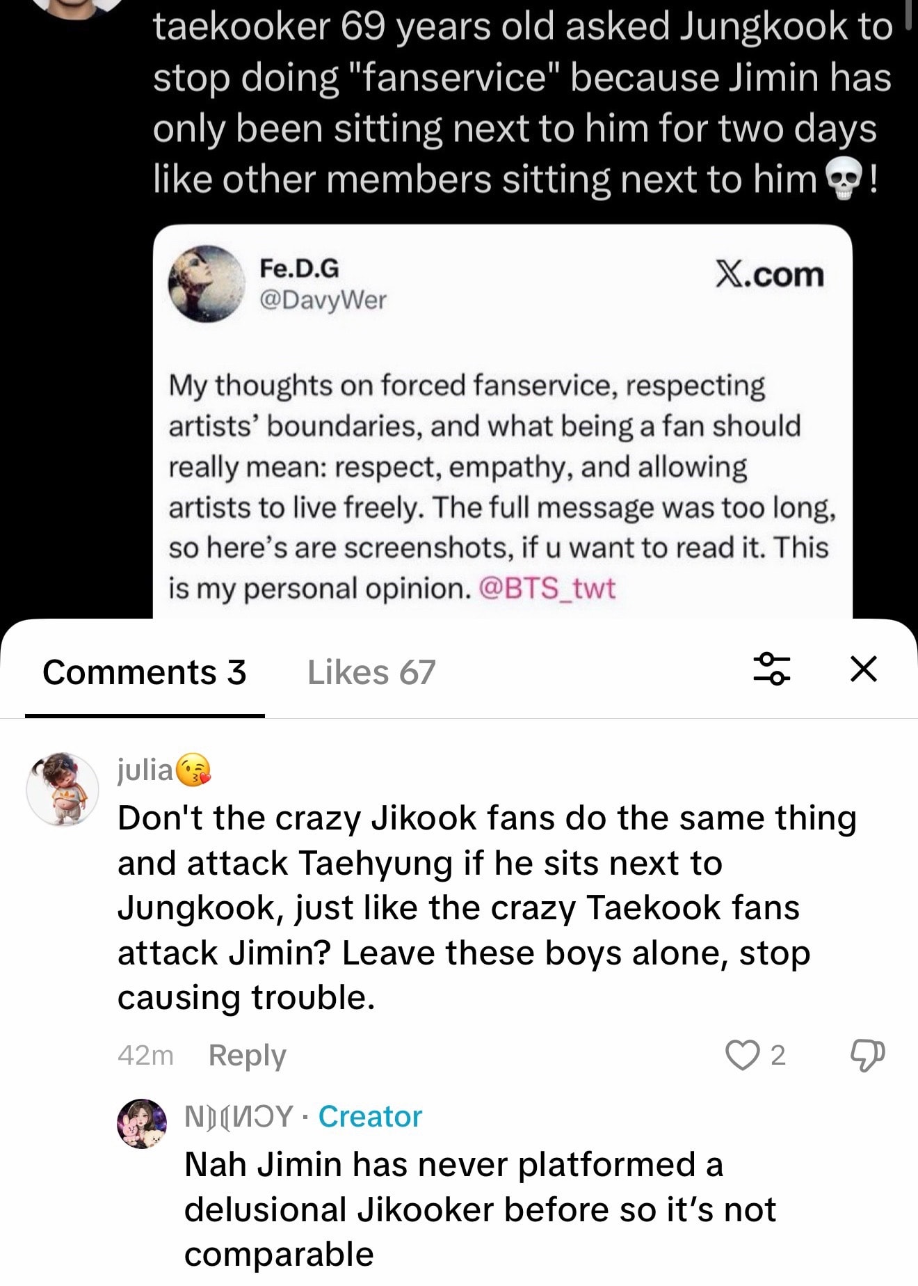 Taekookers protected and promoted