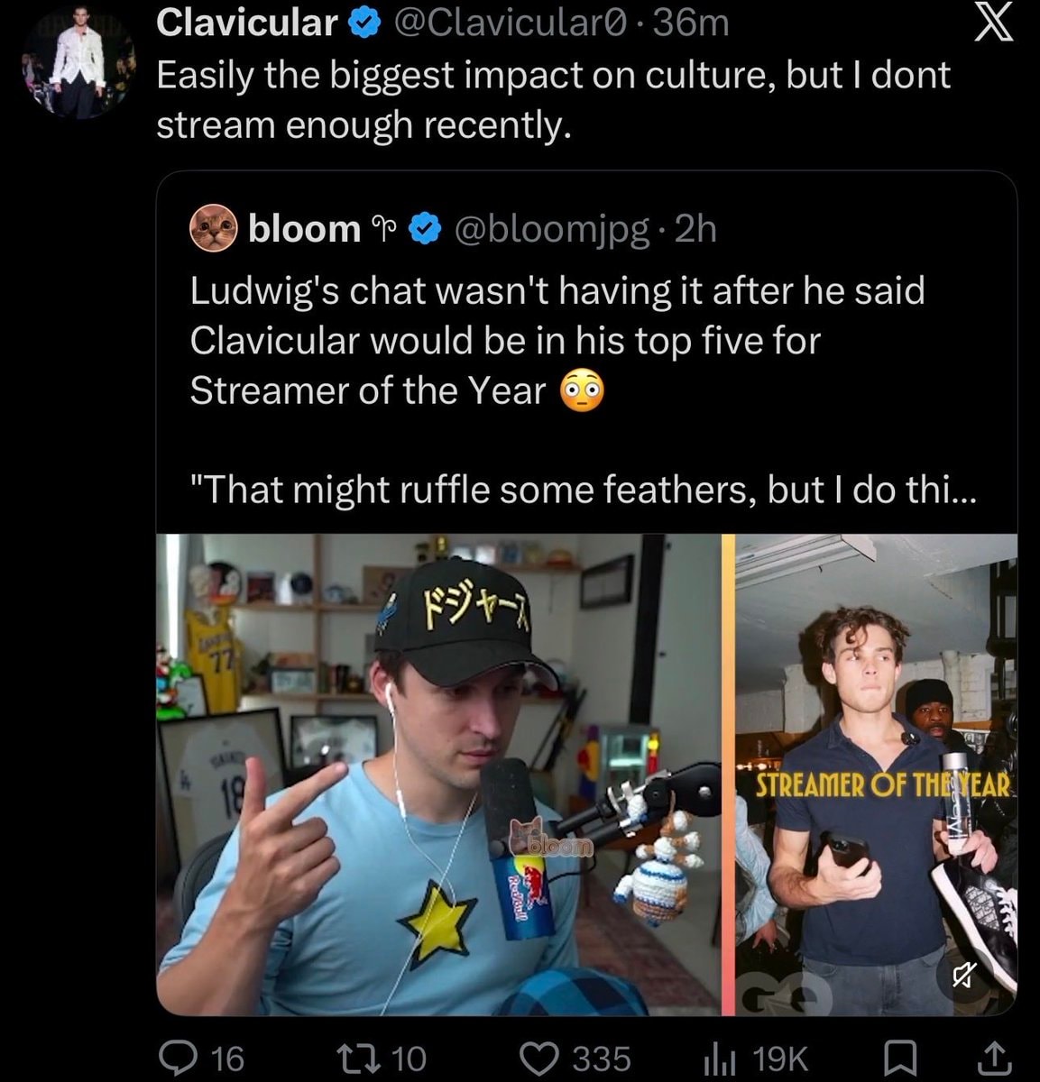Clavicular and Ludwig Streamer of the Year