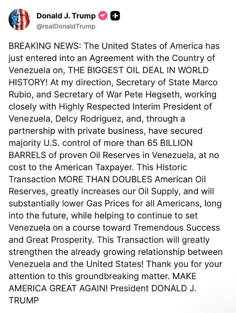 Trump Venezuela oil deal largest in history