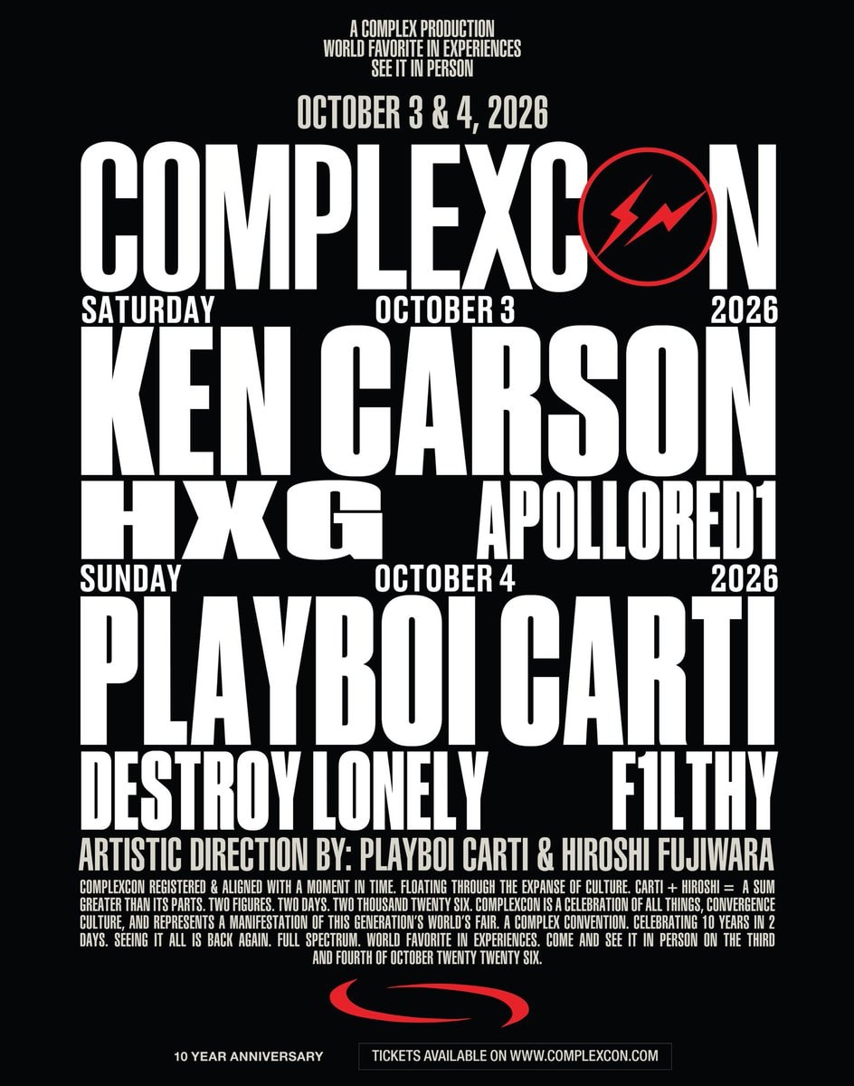 ComplexCon 2026 LA lineup Playboi Carti (photo 4 of 4)