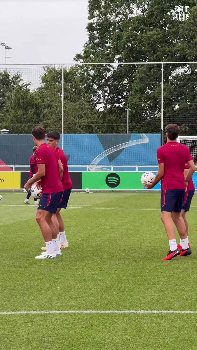 Barcelona training session laughs