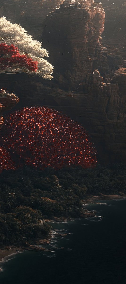 fantasy city on red cliff face (photo 4 of 4)