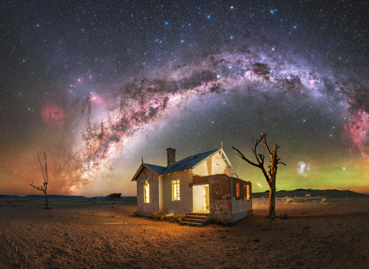 abandoned Namib desert railway station