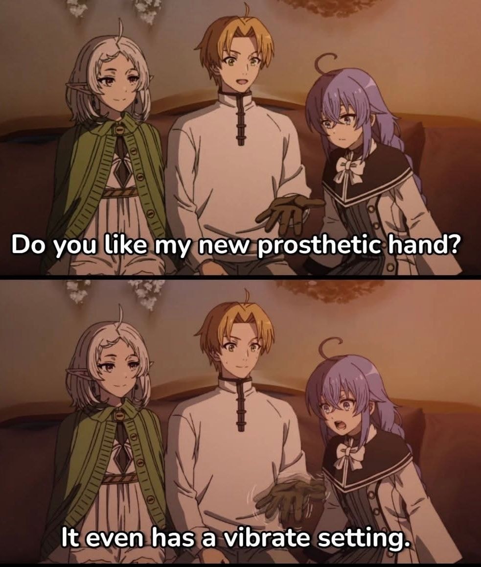 Anime prosthetic hand meme