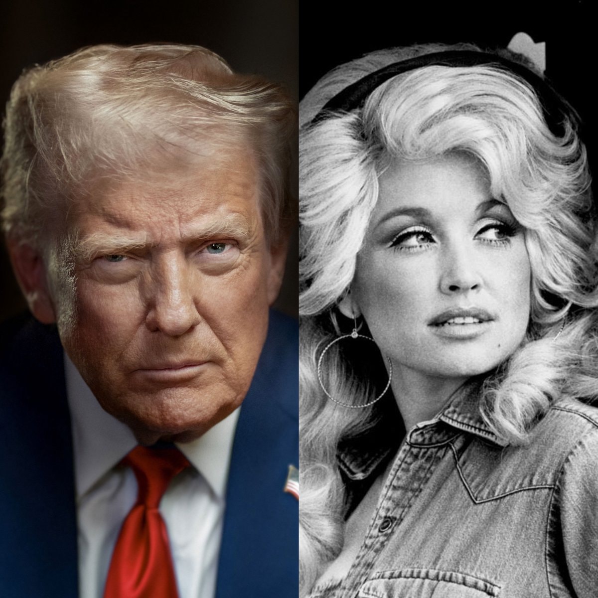 Donald Trump and Dolly Parton (photo 1 of 2)
