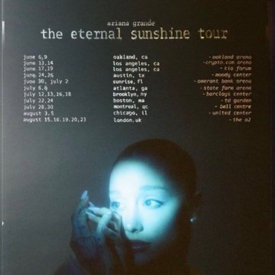 Ariana Grande Eternal Sunshine Tour setlist (photo 2 of 2)
