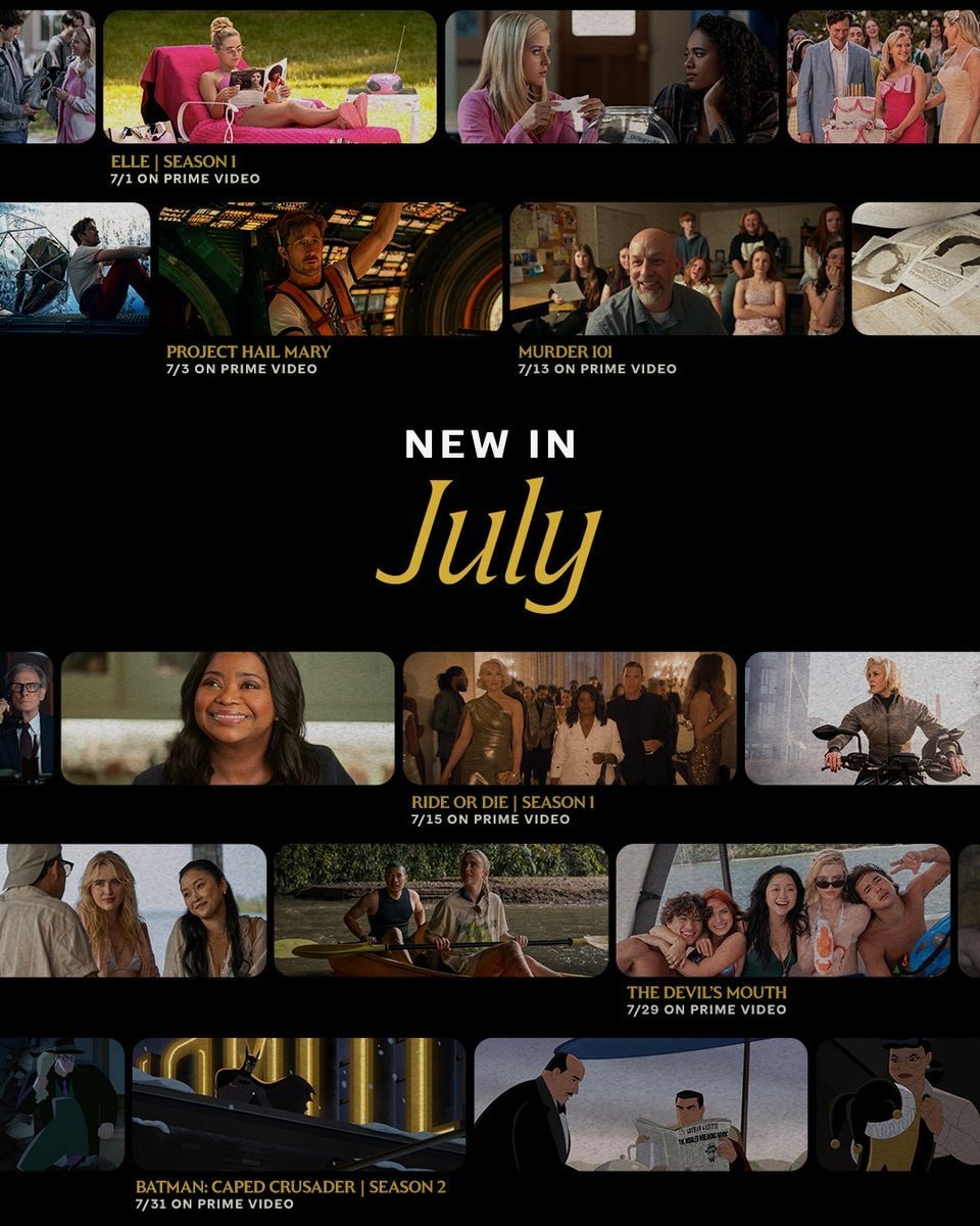 Prime Video July 2025 lineup
