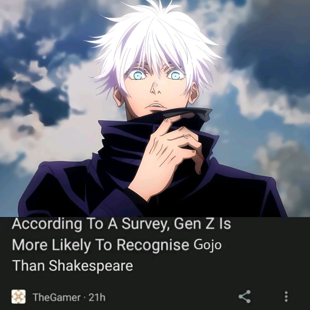 Gojo vs Shakespeare Gen Z survey