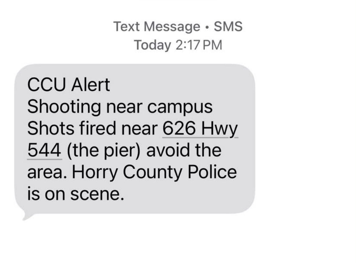 Coastal Carolina University shooting alert