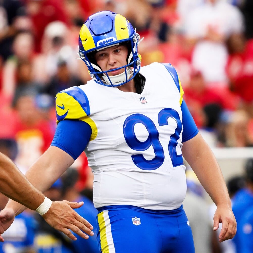 Harrison Mevis Rams uniform