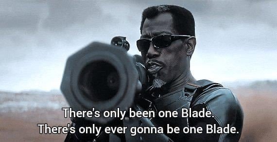 Wesley Snipes as Blade meme