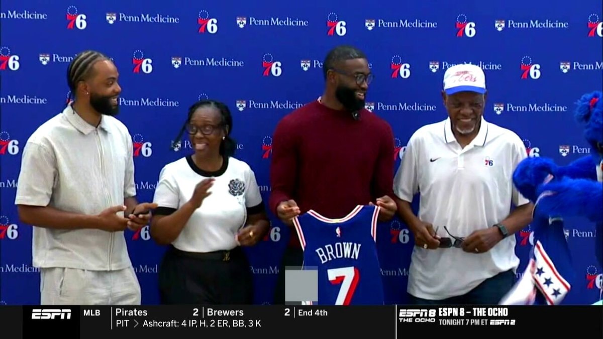 Jaylen Brown grandfather Sixers jersey ❤️ Jaylen Brown grandfather Sixers jersey ❤️