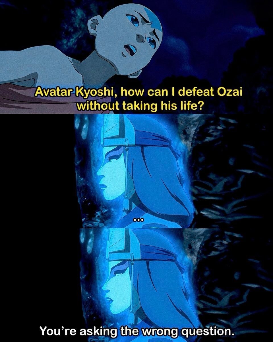 Avatar Kyoshi wrong question meme