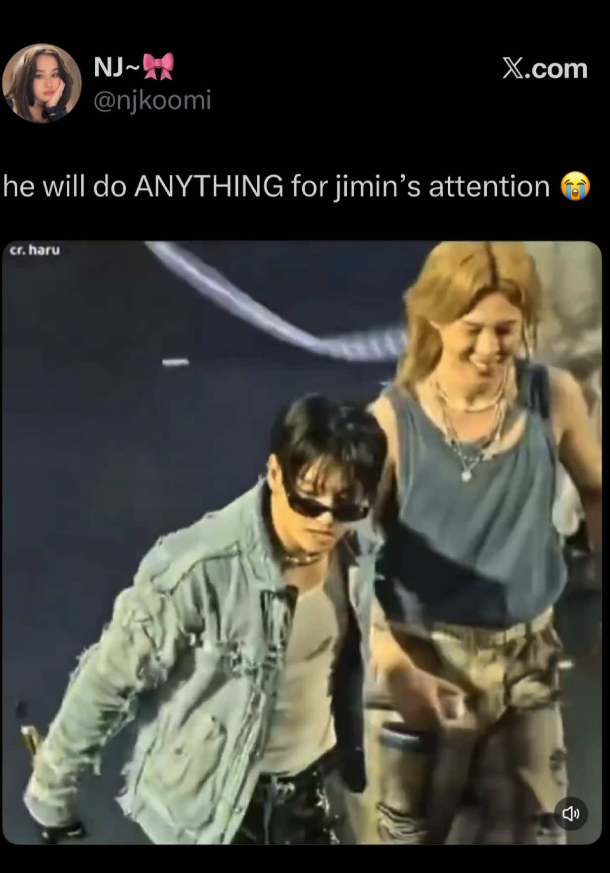Jungkook trying to get Jimin's attention Jungkook trying to get Jimin's attention