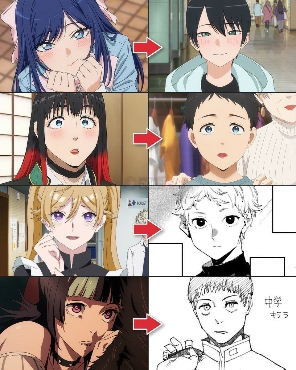 anime manga comparison panels
