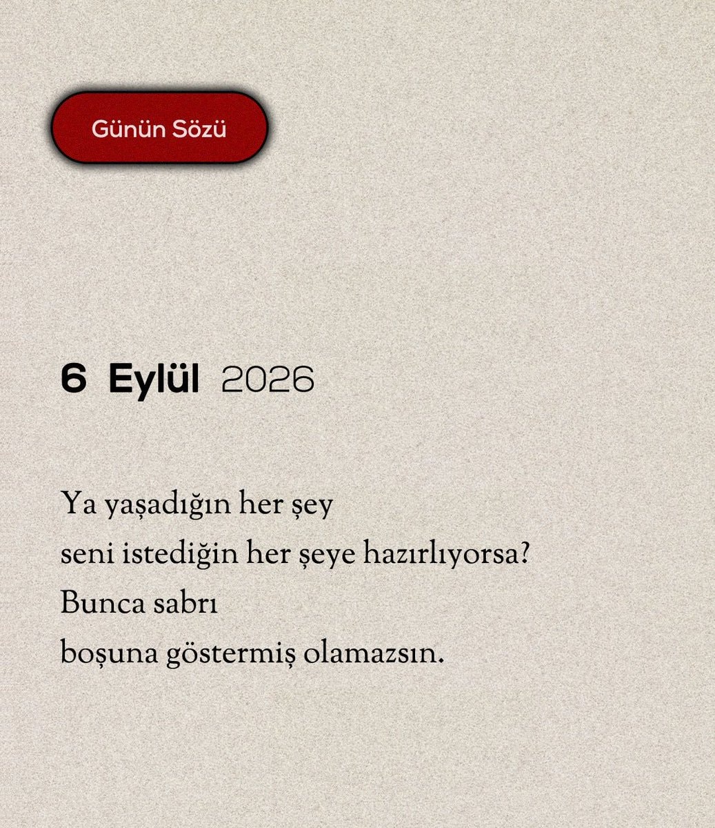 Günün Sözü 6 Eylül 2026 quote Günün Sözü 6 Eylül 2026 quote