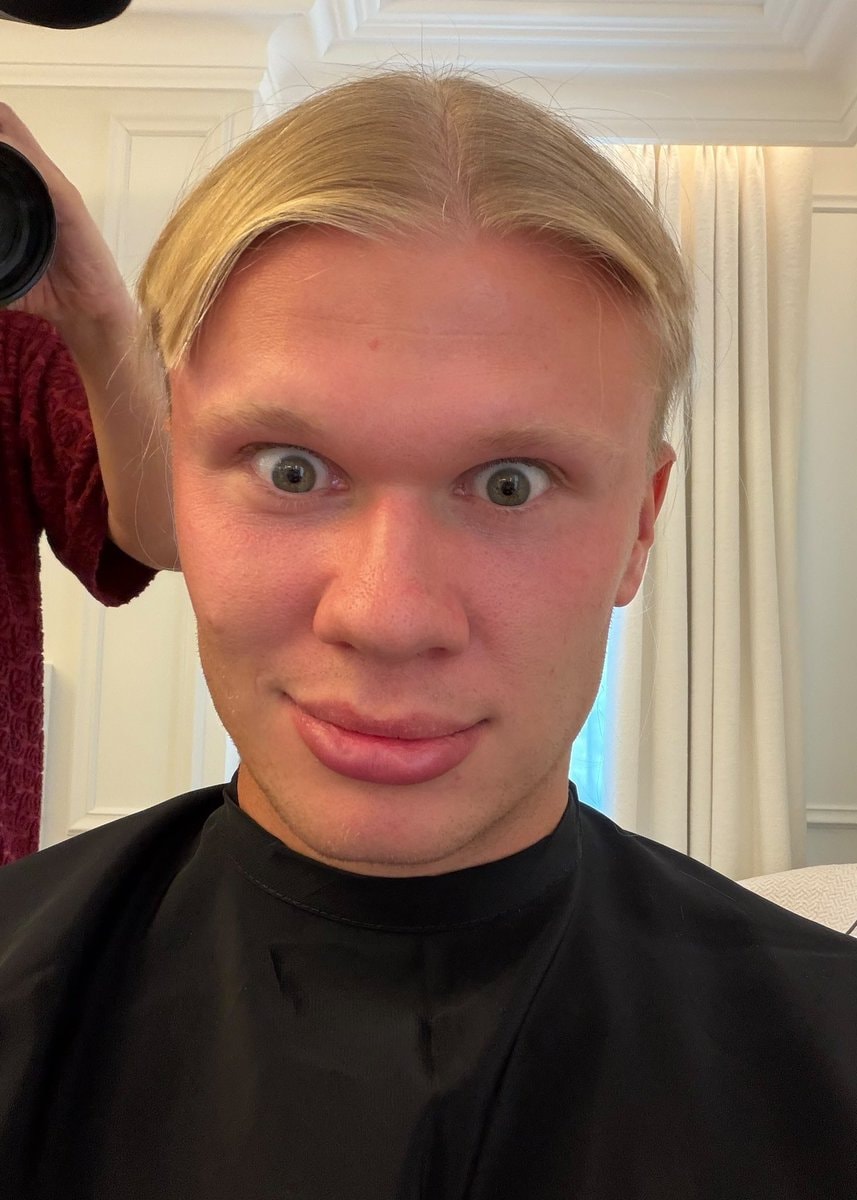 Erling Haaland new haircut (photo 2 of 2)