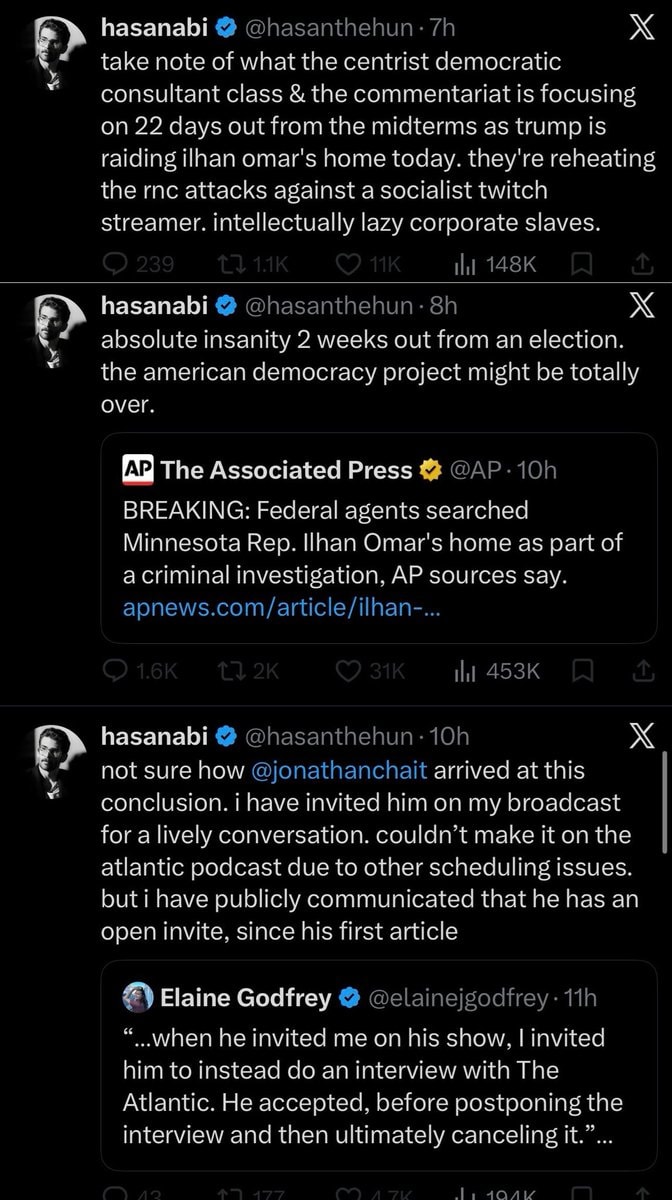 Hasan responds to Jonathan Chait article