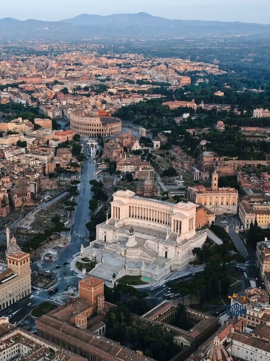 Rome Italy aerial view