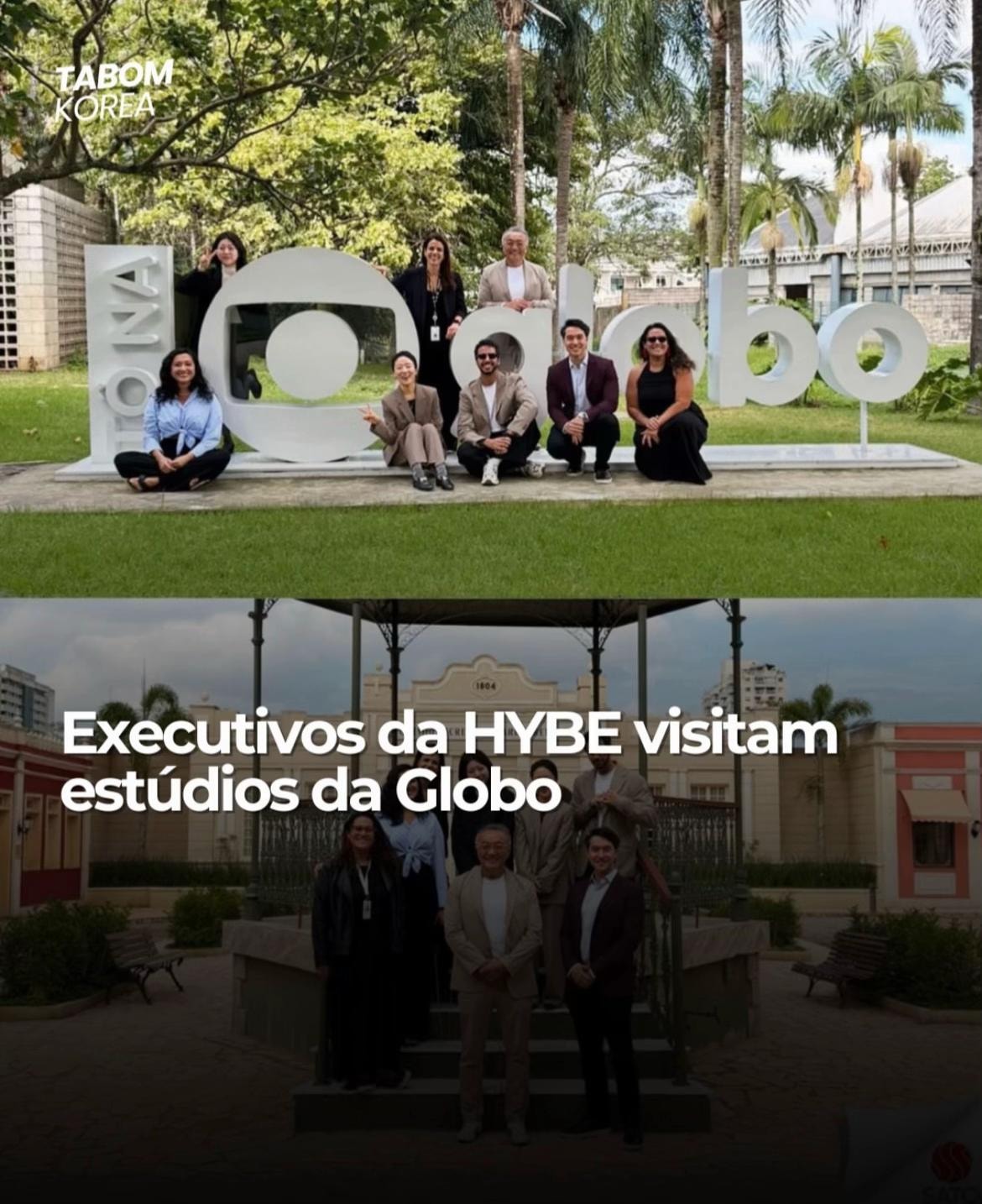 HYBE executives visit Globo studios in Rio (photo 1 of 2)