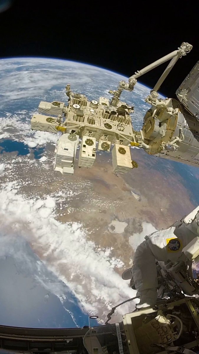 astronaut view of earth during spacewalk astronaut view of earth during spacewalk