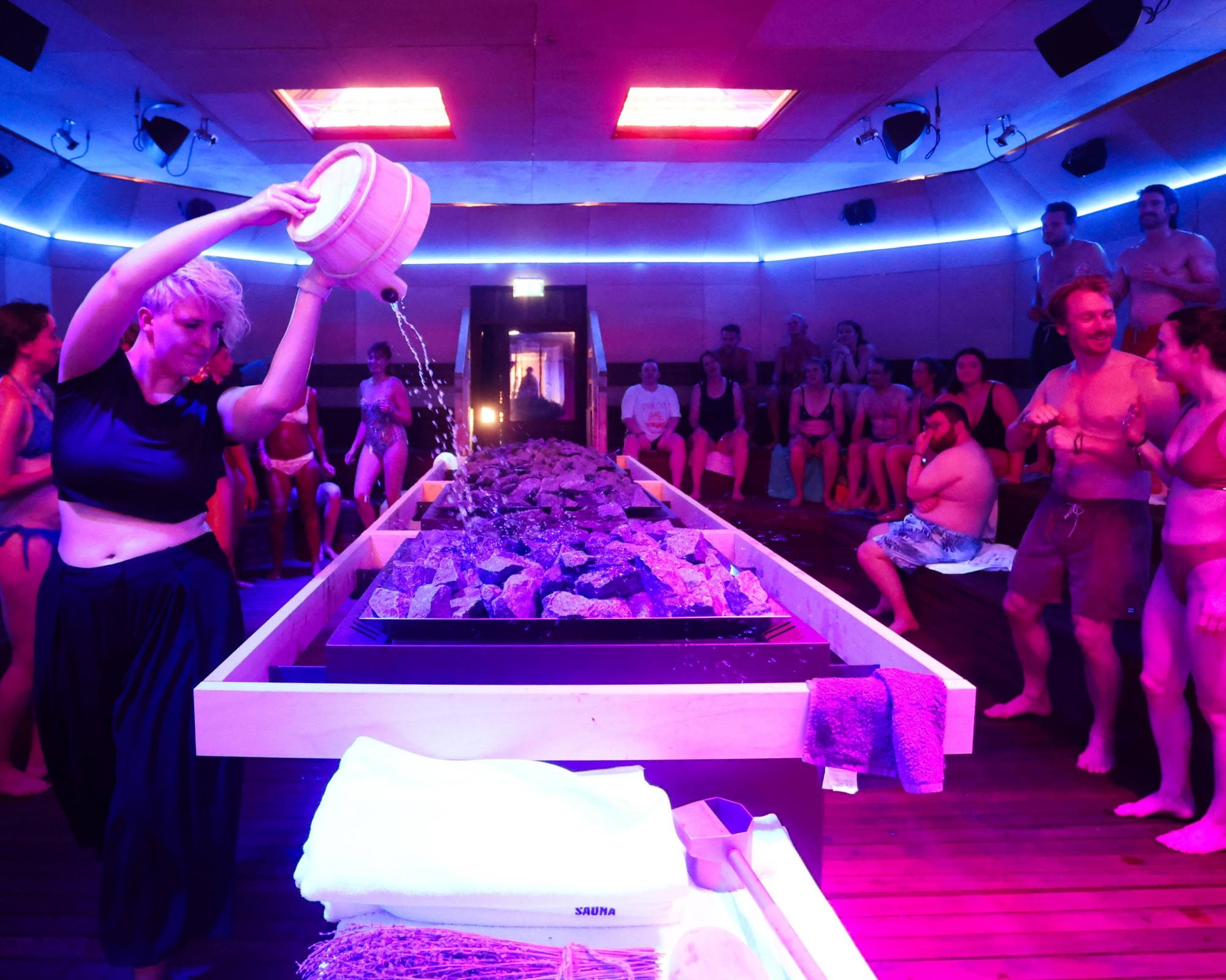 Hot ticket: UK’s first sauna theatre draws swimwear-clad audiences