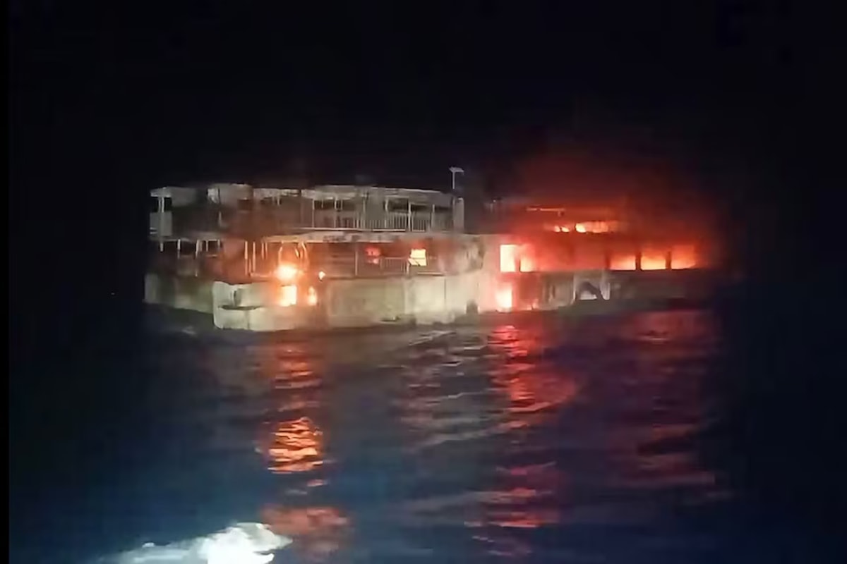 At least five people killed, 87 missing as ferry catches fire in Philippines