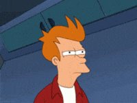 fry skeptical face