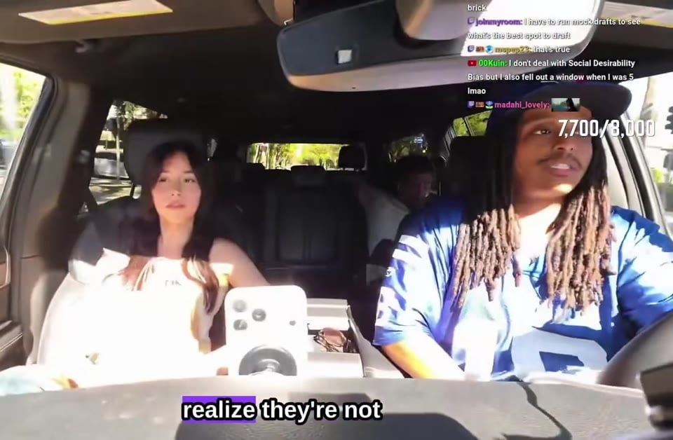Agent and Pokimane on societal dreams