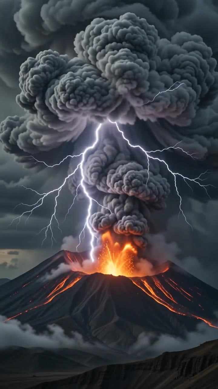 Fire Within: 10 Seconds of Earth's Most Powerful Volcanic Eruptions 🌋🔥