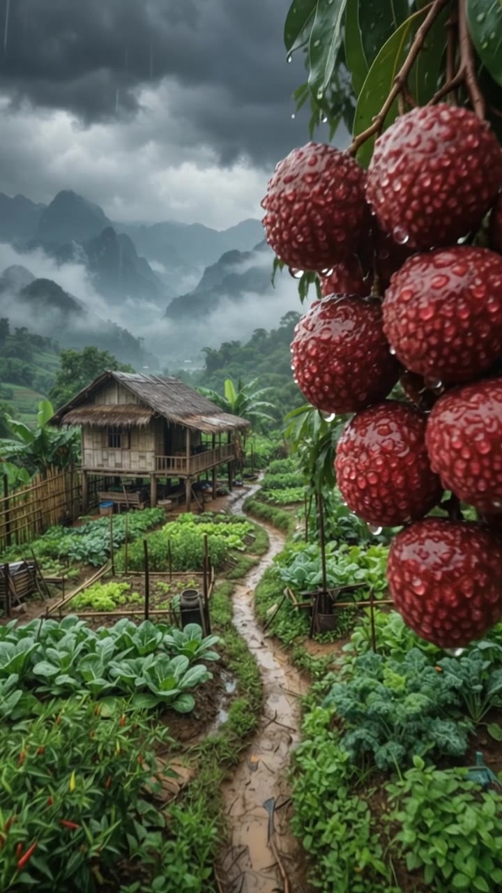 This Lychee Is Dripping with Rain – Vietnam Magic 🍒🌧️