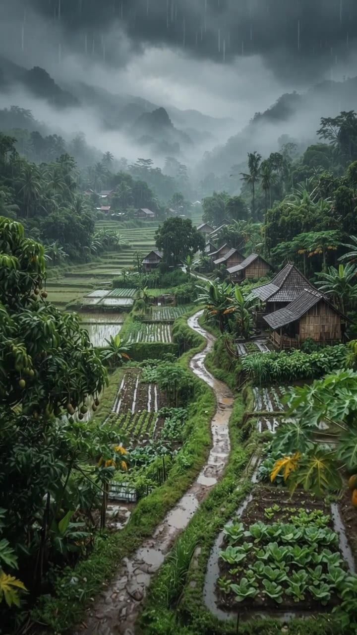A Village Hidden in a Fruit Valley 🌧️🥭 | Java, Indonesia