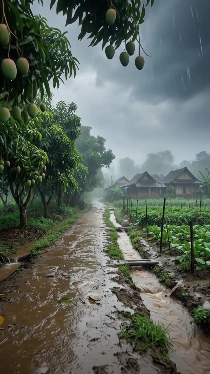 Two Paths, One Storm 🌧️🥭🥕 | Java Countryside