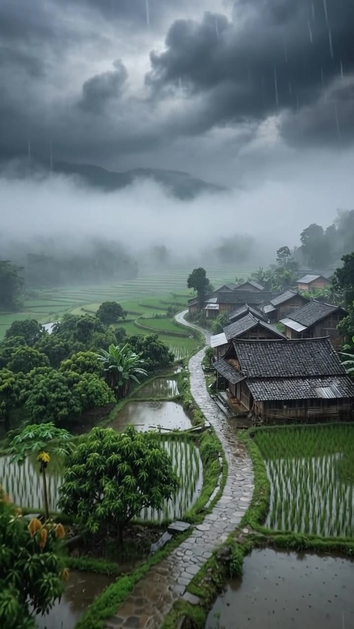 A Hidden Valley Village in the Rain 🌧️🏔️ | Java, Indonesia