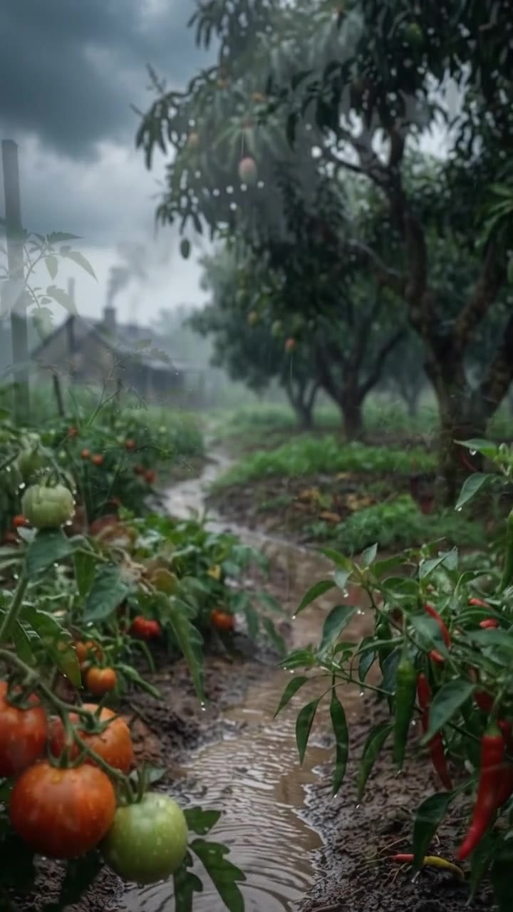 Rain on the Chili Plants 🌶️🌧️ | Java Farm Life