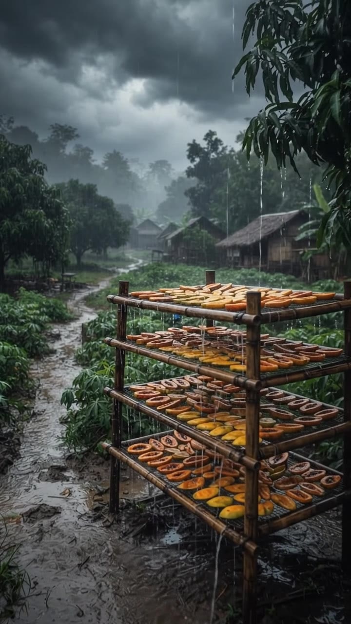 The Fruit Rack Gets Caught in the Rain 🥭🌧️ | Java Village