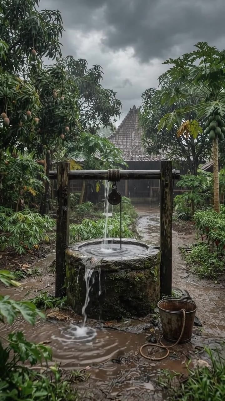 Rain Fills the Ancient Village Well 🪣🌧️ | Java