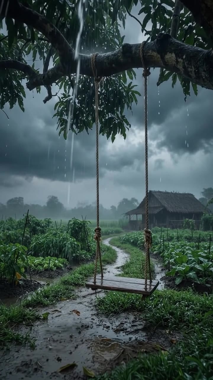A Swing Left in the Rain 🌧️🥭 | Java Village Orchard